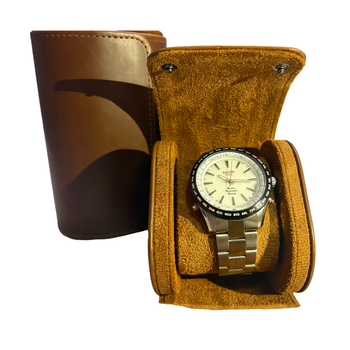 Cutie portabilă de afișare a ceasurilor din piele PU, cu logo personalizabil, piele multicoloră și design arcuit