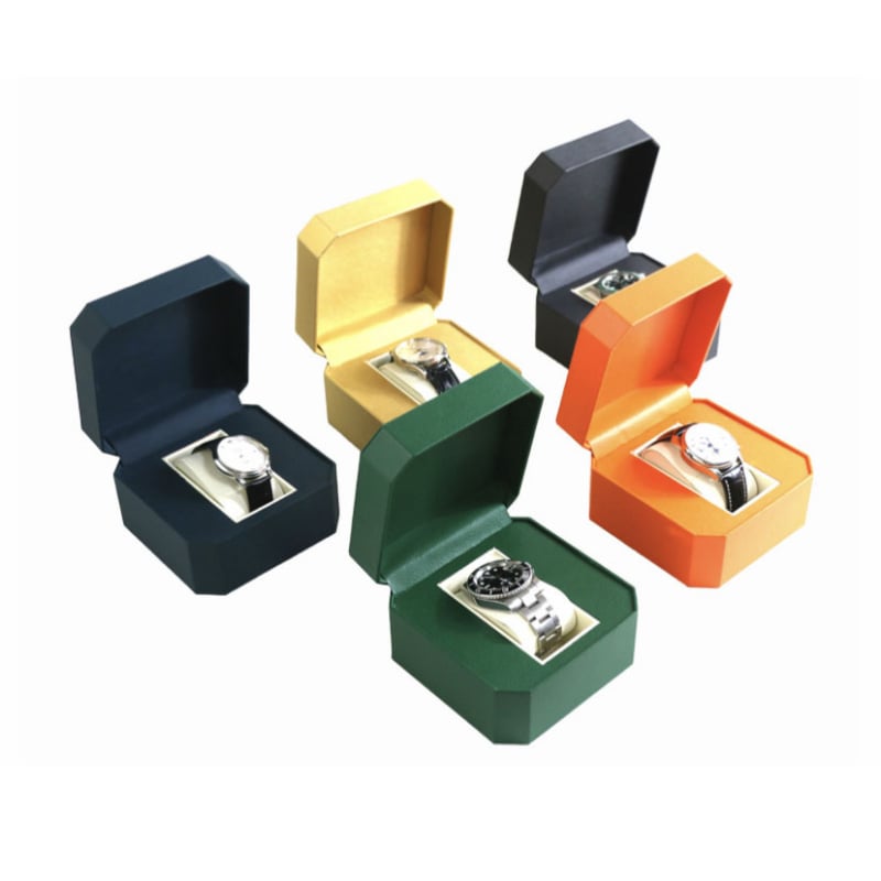 Cutie pentru ceas din PU, octagonală, lucrată manual, ambalaj pentru bijuterii și cadouri