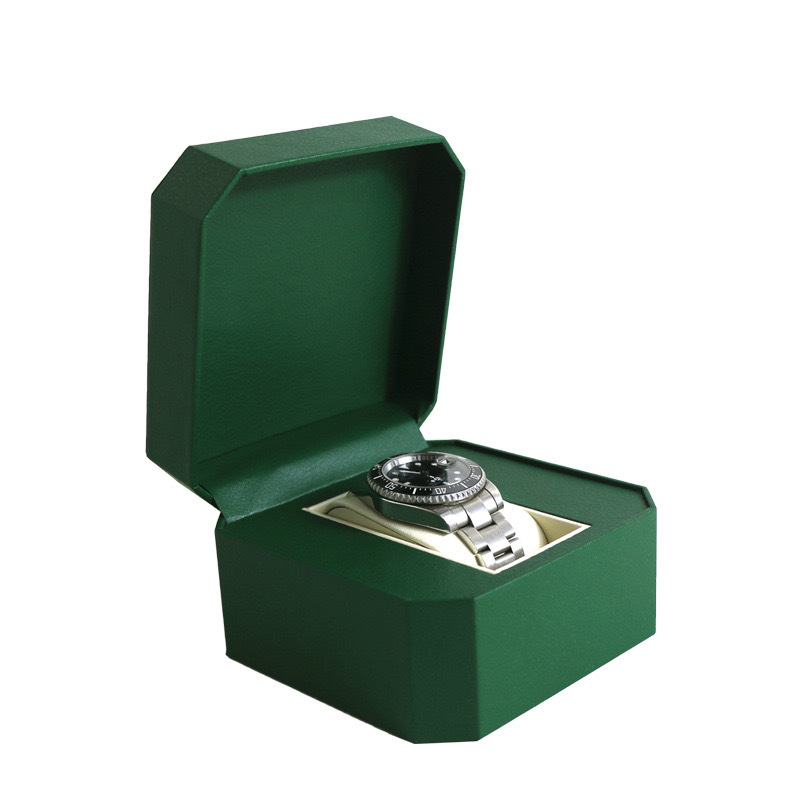 Cutie pentru ceas din PU, octagonală, lucrată manual, ambalaj pentru bijuterii și cadouri