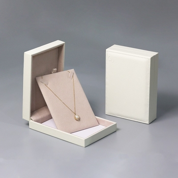 Set de cutii pentru bijuterii cu textură litchi; cutii pentru inele și pandantive; cutie din plastic pentru ambalare; Birch