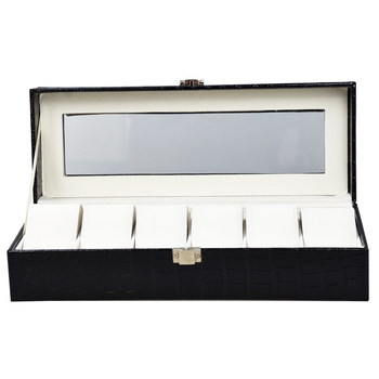 Drvena kutija za satove sa 6 odjeljaka i kutijom za nakit, porijeklo Dongguan