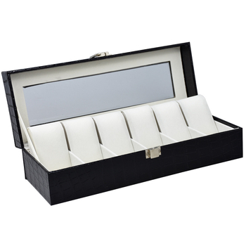 Drvena kutija za satove sa 6 odjeljaka i kutijom za nakit, porijeklo Dongguan