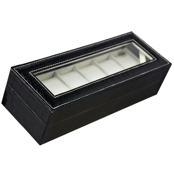 Drvena kutija za satove sa 6 odjeljaka i kutijom za nakit, porijeklo Dongguan