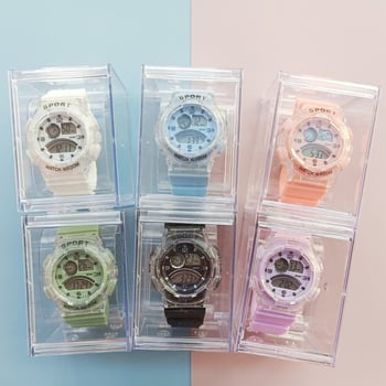 Ceas sport multifuncțional unisex cu afișaj numeric, mecanism electronic, rezistent la apă, carcasă ABS, curea PVC (afișaj numeric; mecanism electronic; rezistent la apă; carcasă ABS; curea PVC)