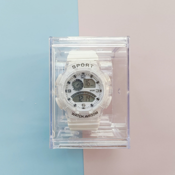 Ceas sport multifuncțional unisex cu afișaj numeric, mecanism electronic, rezistent la apă, carcasă ABS, curea PVC (afișaj numeric; mecanism electronic; rezistent la apă; carcasă ABS; curea PVC)