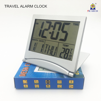 Ceas de alarmă electronic TC033 cu afișaj LCD, calendar perpetuu, numărătoare inversă și snooze; alimentat cu baterie