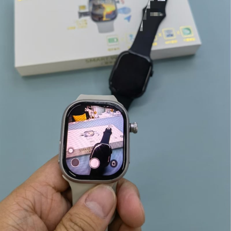 Ceas inteligent cu ecran AMOLED pătrat, 5G Wi‑Fi, procesor octa‑core, NFC și monitorizarea ritmului cardiac