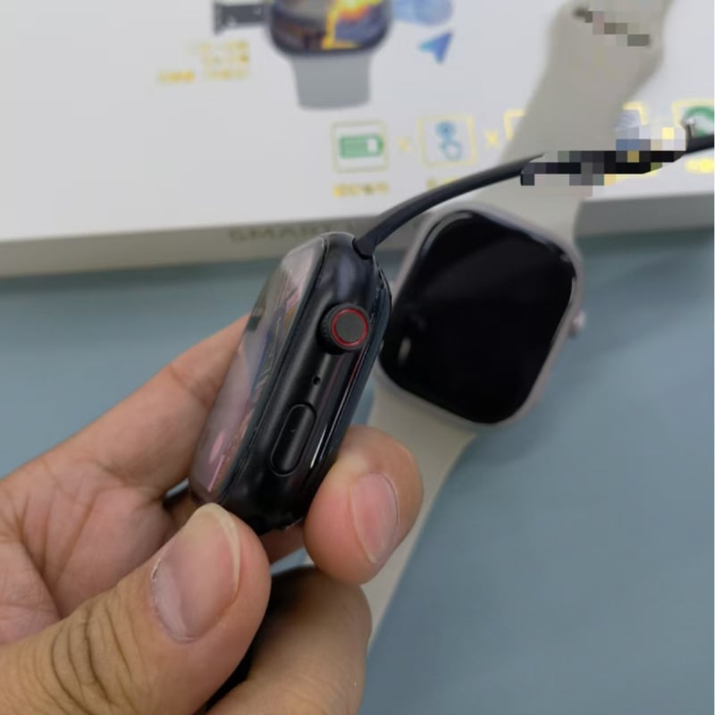 Ceas inteligent cu ecran AMOLED pătrat, 5G Wi‑Fi, procesor octa‑core, NFC și monitorizarea ritmului cardiac