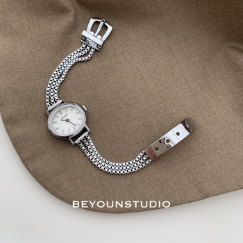 Ceas de femei cu cadran mic oval, design cu cataramă, stil lux discret, mișcare electronică Seagull, rezistență la apă 30M, oglindă din plastic, carcasă din sticlă