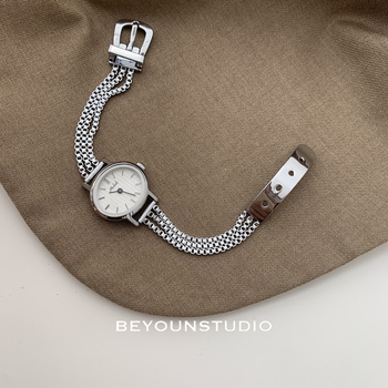 Ceas de femei cu cadran mic oval, design cu cataramă, stil lux discret, mișcare electronică Seagull, rezistență la apă 30M, oglindă din plastic, carcasă din sticlă