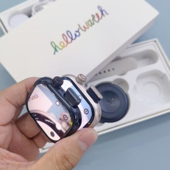 Ceas inteligent cu cip W527, ecran AMOLED pătrat de 44 mm, carcasă din aliaj de aluminiu, apeluri Bluetooth, compatibil Android