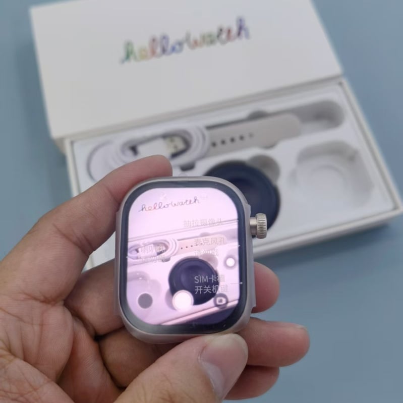 Ceas inteligent cu cip W527, ecran AMOLED pătrat de 44 mm, carcasă din aliaj de aluminiu, apeluri Bluetooth, compatibil Android