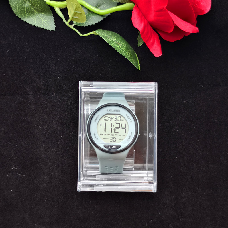 Ceas electronic pentru elevi cu afișaj numeric, mișcare electronică, rezistent la apă, carcasă ABS, curea TPU