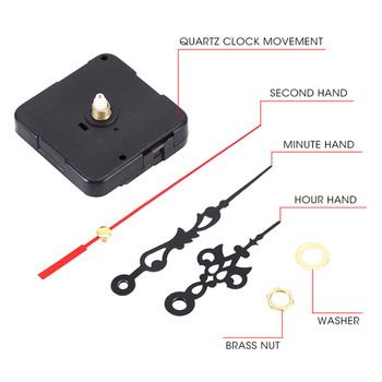 Кварцов часовников механизъм за DIY проекти за кръстат бод, безшумен режим, пластмасов корпус, модерен минималистичен стил