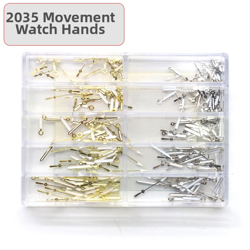 2035 mehhanismiga kellakäe komplekt, luminoosed käed: tunni-, minuti- ja sekundikäed; kolmetäieline disain; PC SL68-iga ühilduv, mudel 8017