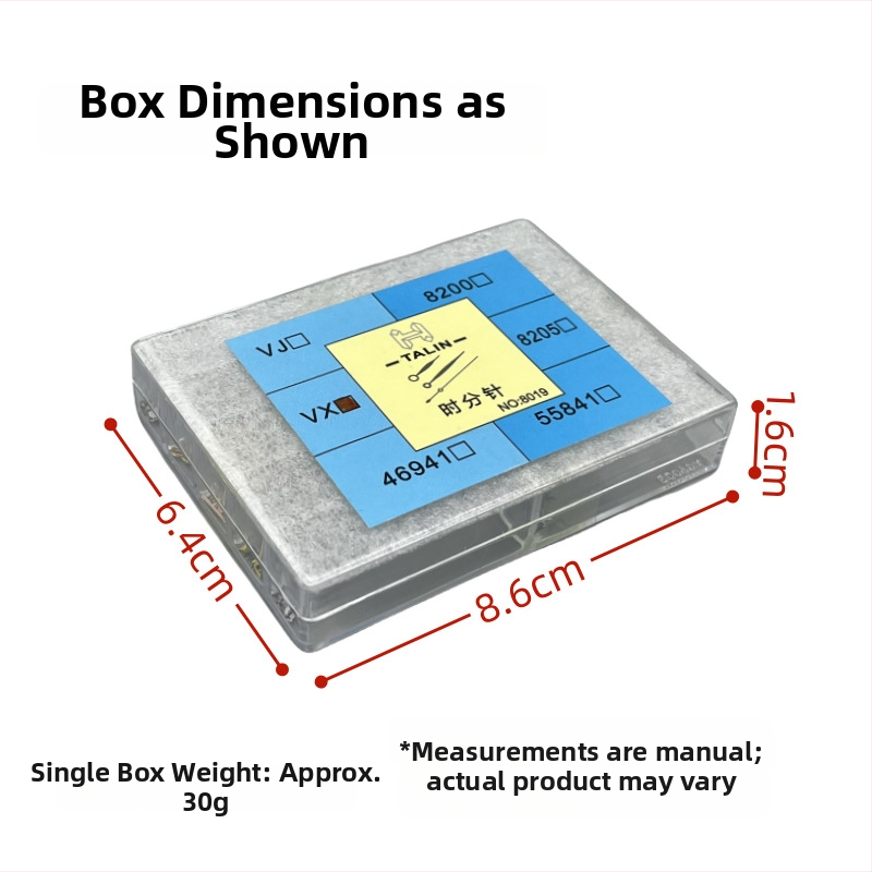 Talin VX liikumise pinid helendava näidikuga – Aeg, Minutid ja Sekundid – 3-pini komplekt, karp 300, mudel 8019, Suvi 2024
