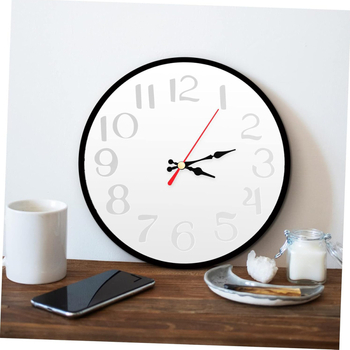 Кварцов механизъм за стенен часовник, пластмасов корпус, безрамков дизайн, с плавно движение на секундната стрелка