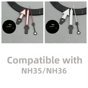 Kella käed rüütli stiilis NH35-36-38-70-71-72 mehhanismidele – ultra helendavad