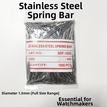 Ax de ceas din oțel inoxidabil, cu ax fără sudură, suport dublu și pin arc