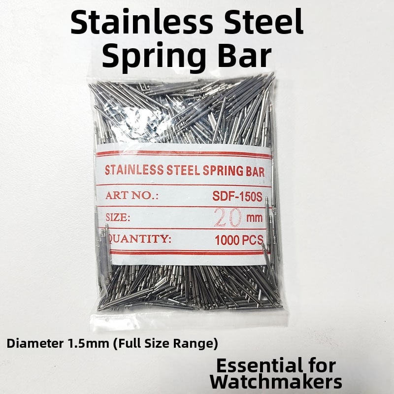 Ax de ceas din oțel inoxidabil, cu ax fără sudură, suport dublu și pin arc