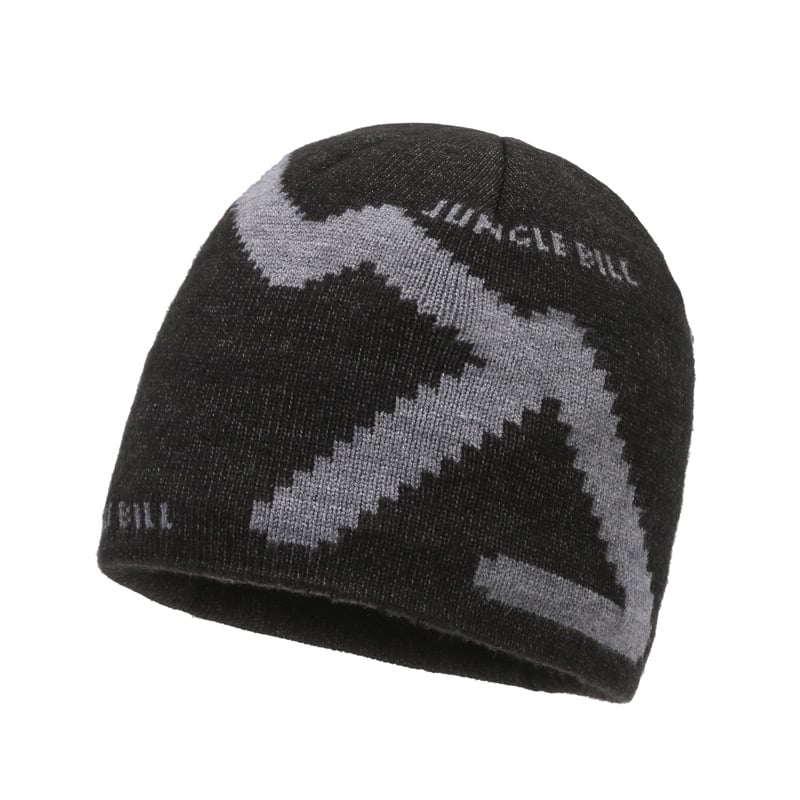 Оригинална зимна мъжка вълнена шапка Jungle Bill, топла плетена шапка с жакардово лого, предаване на живо през граница