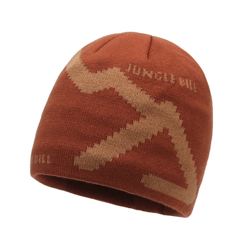 Оригинална зимна мъжка вълнена шапка Jungle Bill, топла плетена шапка с жакардово лого, предаване на живо през граница