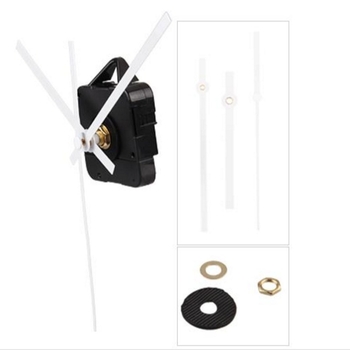 Кварцов комплект за стенен часовник с бели стрелки, пластмасов корпус, с включена кука, печат на лого, пакет от 500 бр