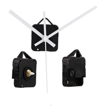 Кварцов комплект за стенен часовник с бели стрелки, пластмасов корпус, с включена кука, печат на лого, пакет от 500 бр