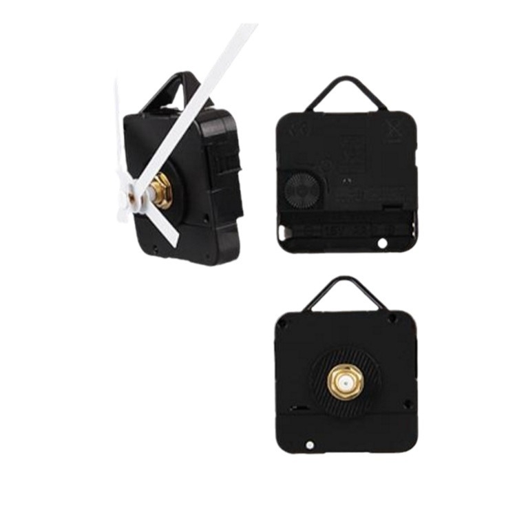 Кварцов комплект за стенен часовник с бели стрелки, пластмасов корпус, с включена кука, печат на лого, пакет от 500 бр