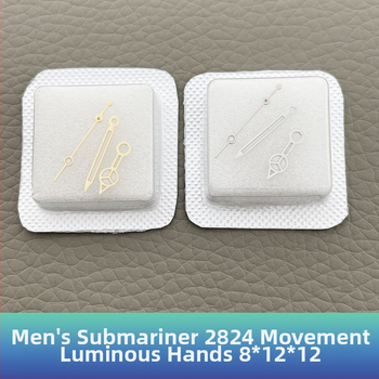 Set de ace pentru ceas cu mecanism 2824, stil Submariner, ace luminoase pentru ora, minut și secundă, pentru reparații