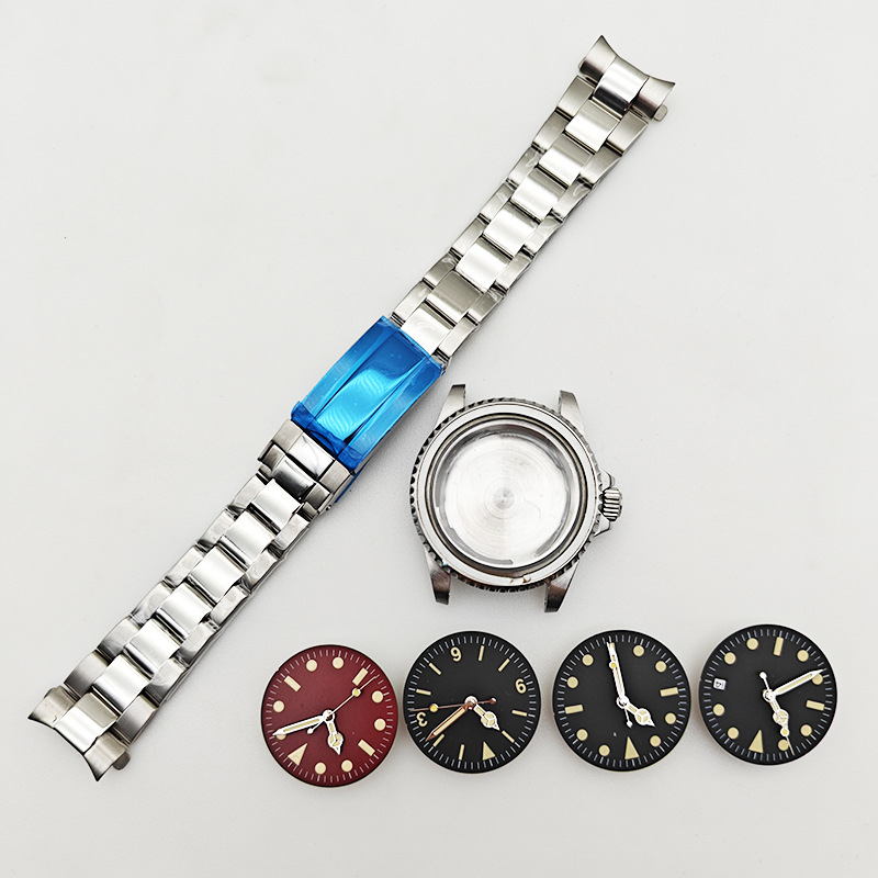 Sada puzdier na hodinky v štýle Submariner, upravené puzdro, svietiaci ciferník, kompatibilný s pohonom 2813/8215