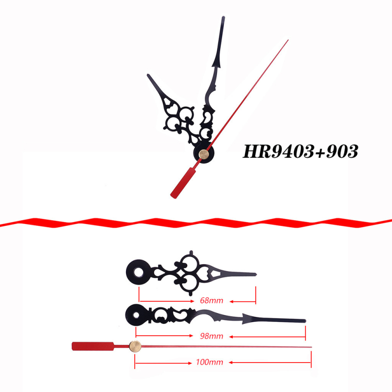 Кварцов механизъм за стенен часовник с HR9403 метални стрелки — безшумен ход, метален корпус, възможност за персонализация
