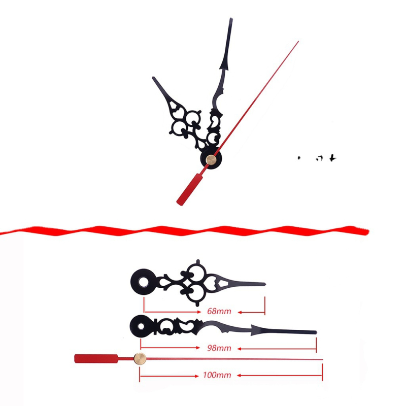 Комплект цветеобразни часовникови стрелки HR9403 със 903-секундна стрелка за стенни часовници, метал, модерен минималистичен стил, HR/Hengrong