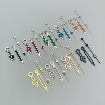 Mâini de ceas în stil Mercedes, din oțel inoxidabil, luminoase, compatibile cu mecanisme NH35/NH36