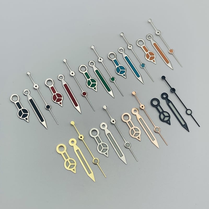 Mâini de ceas în stil Mercedes, din oțel inoxidabil, luminoase, compatibile cu mecanisme NH35/NH36