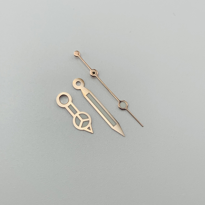 Mâini de ceas în stil Mercedes, din oțel inoxidabil, luminoase, compatibile cu mecanisme NH35/NH36