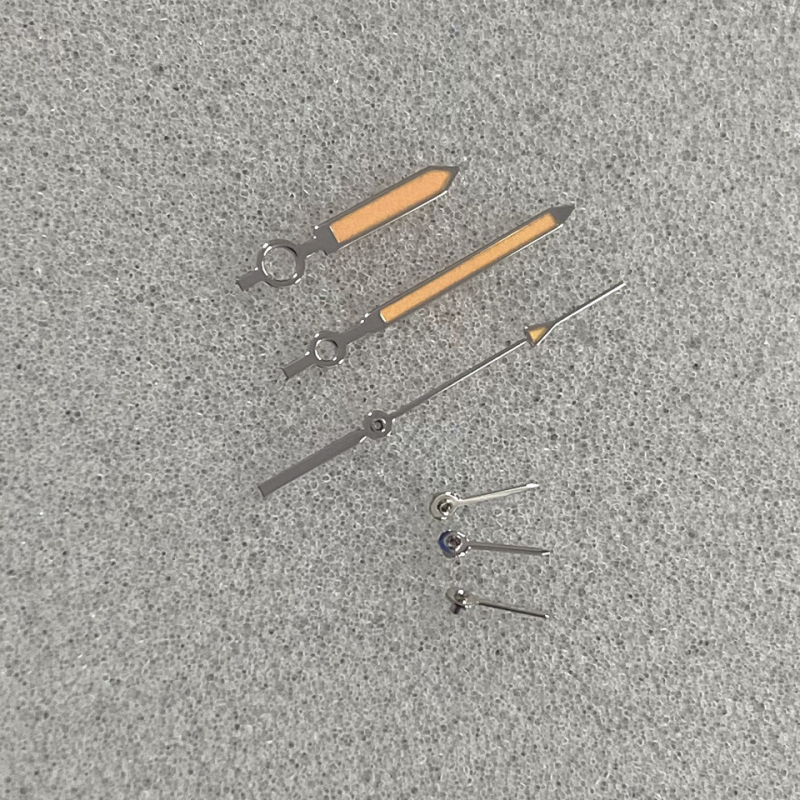 Set de ace pentru ceas VK63 – indicatoare albe și portocalii, 6 bucăți, iluminare verde luminoasă, compatibil cu mecanismul japonez VK63