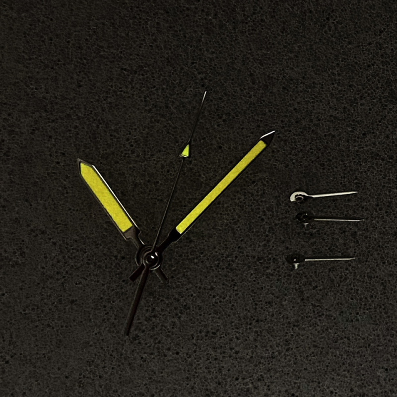 Set de ace pentru ceas VK63 – indicatoare albe și portocalii, 6 bucăți, iluminare verde luminoasă, compatibil cu mecanismul japonez VK63