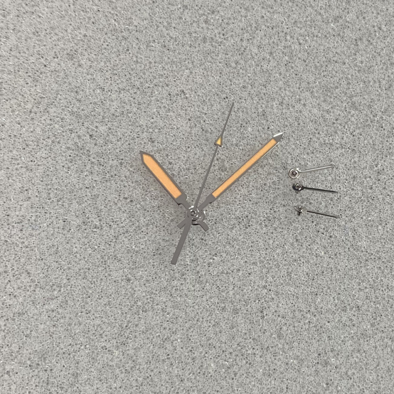 Set de ace pentru ceas VK63 – indicatoare albe și portocalii, 6 bucăți, iluminare verde luminoasă, compatibil cu mecanismul japonez VK63