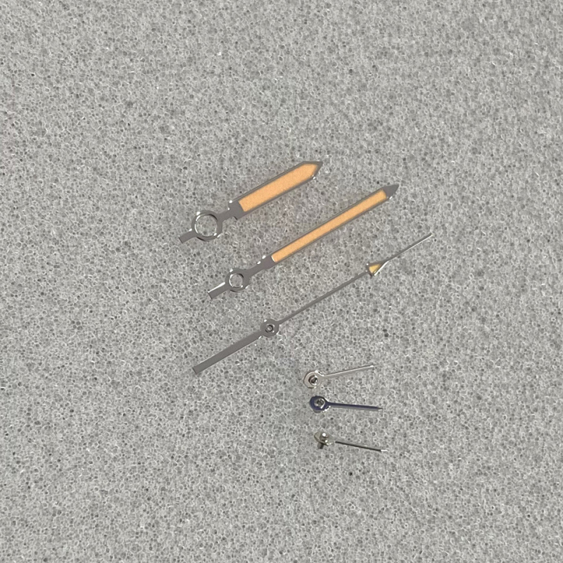 Set de ace pentru ceas VK63 – indicatoare albe și portocalii, 6 bucăți, iluminare verde luminoasă, compatibil cu mecanismul japonez VK63