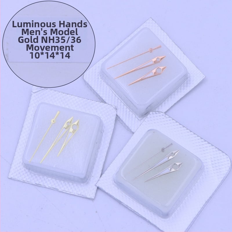 Ace luminoase pentru ceasuri, cu trei ace, pentru mecanisme NH35/NH36