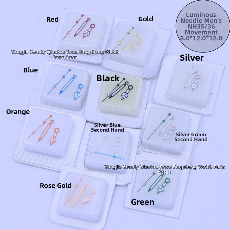 Aceste ace luminoase pentru ceasuri cu trei ace, compatibile NH35/NH36 — înlocuire acelor de oră, minut și secundă