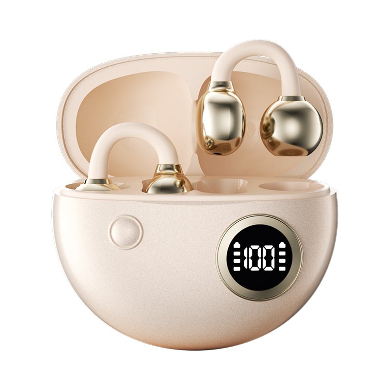 Csontvezetéses klip-on Bluetooth fejhallgató, kényelmes hosszú viselethez, 4–8 órás akkumulátor-üzemidő, Bluetooth 5.4, 10 m hatótávolság, IPX4 vízálló