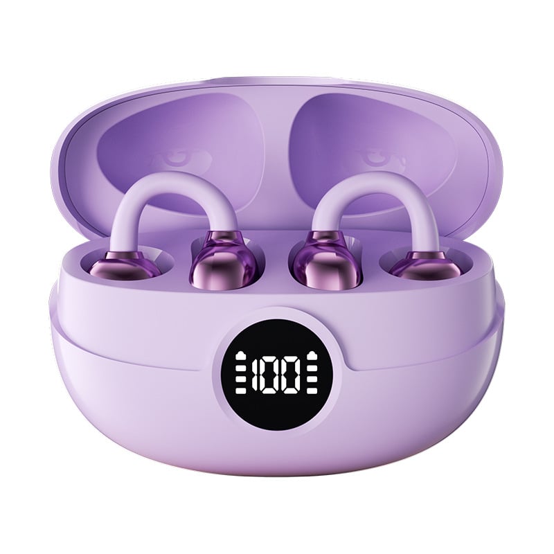 Csontvezetéses klip-on Bluetooth fejhallgató, kényelmes hosszú viselethez, 4–8 órás akkumulátor-üzemidő, Bluetooth 5.4, 10 m hatótávolság, IPX4 vízálló