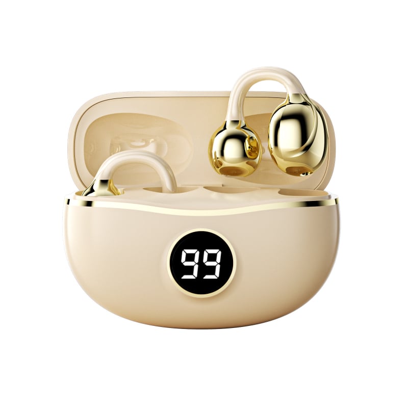 Csontvezetéses klip-on Bluetooth fejhallgató, kényelmes hosszú viselethez, 4–8 órás akkumulátor-üzemidő, Bluetooth 5.4, 10 m hatótávolság, IPX4 vízálló