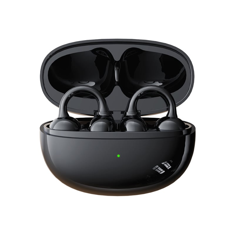 Csontvezetéses klip-on Bluetooth fejhallgató, kényelmes hosszú viselethez, 4–8 órás akkumulátor-üzemidő, Bluetooth 5.4, 10 m hatótávolság, IPX4 vízálló