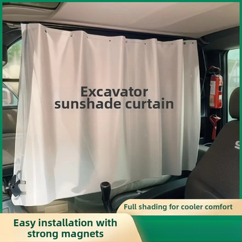 Ekskavaatori kabiini päikesekaitse - alumiiniumfoolium, riputatav, magnetiline kinnitus, universaalne ühilduvus