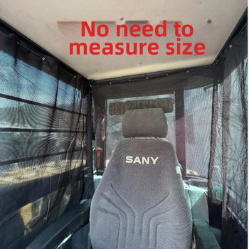 Ekskavaatori kabiini päikesekaitse - alumiiniumfoolium, riputatav, magnetiline kinnitus, universaalne ühilduvus