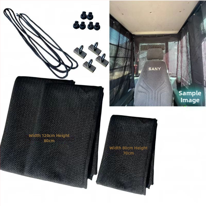 Ekskavaatori kabiini päikesekaitse - alumiiniumfoolium, riputatav, magnetiline kinnitus, universaalne ühilduvus
