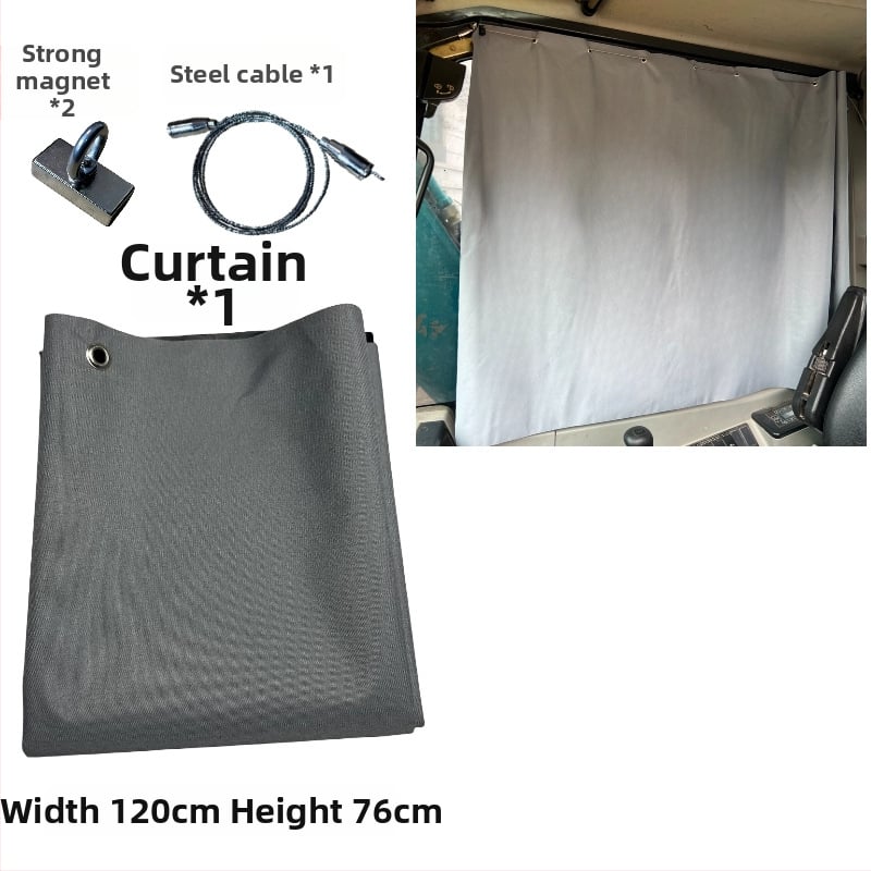 Ekskavaatori kabiini päikesekaitse - alumiiniumfoolium, riputatav, magnetiline kinnitus, universaalne ühilduvus